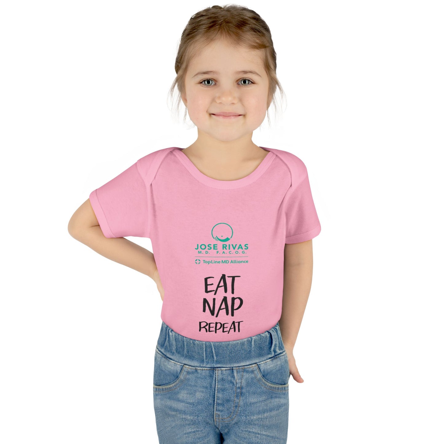 Infant Bodysuit – "Eat Nap Repeat" Cute Baby Onesie, Newborn Gift