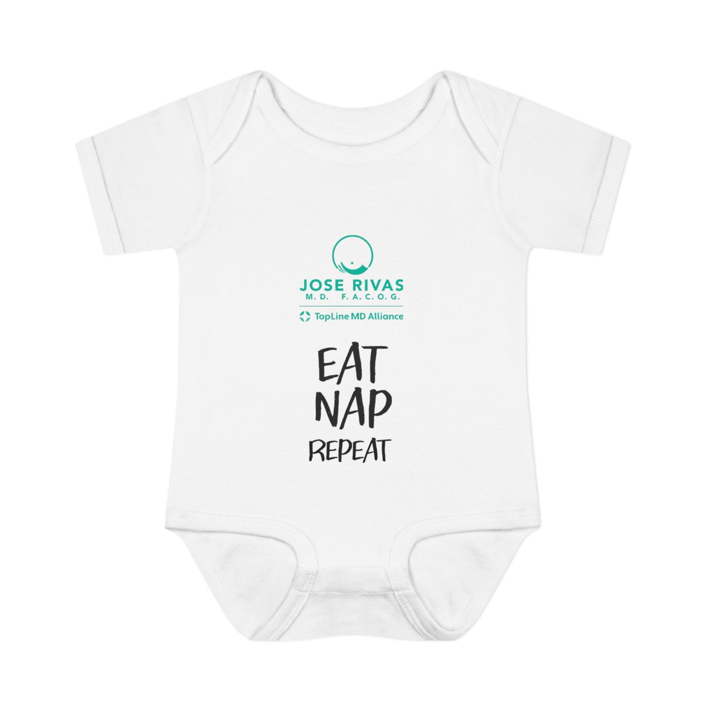Infant Bodysuit – "Eat Nap Repeat" Cute Baby Onesie, Newborn Gift