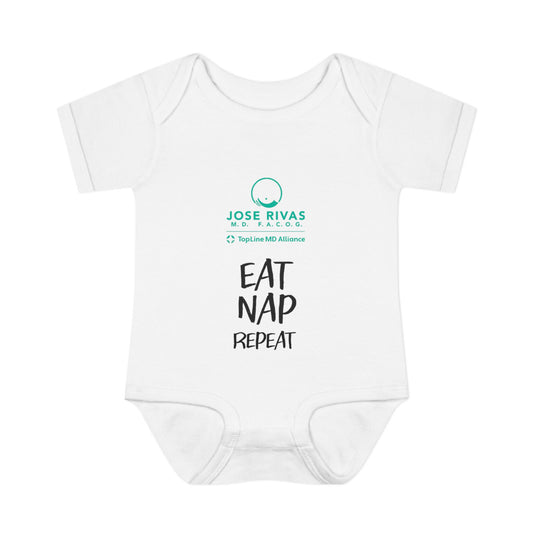 Infant Bodysuit – "Eat Nap Repeat" Cute Baby Onesie, Newborn Gift