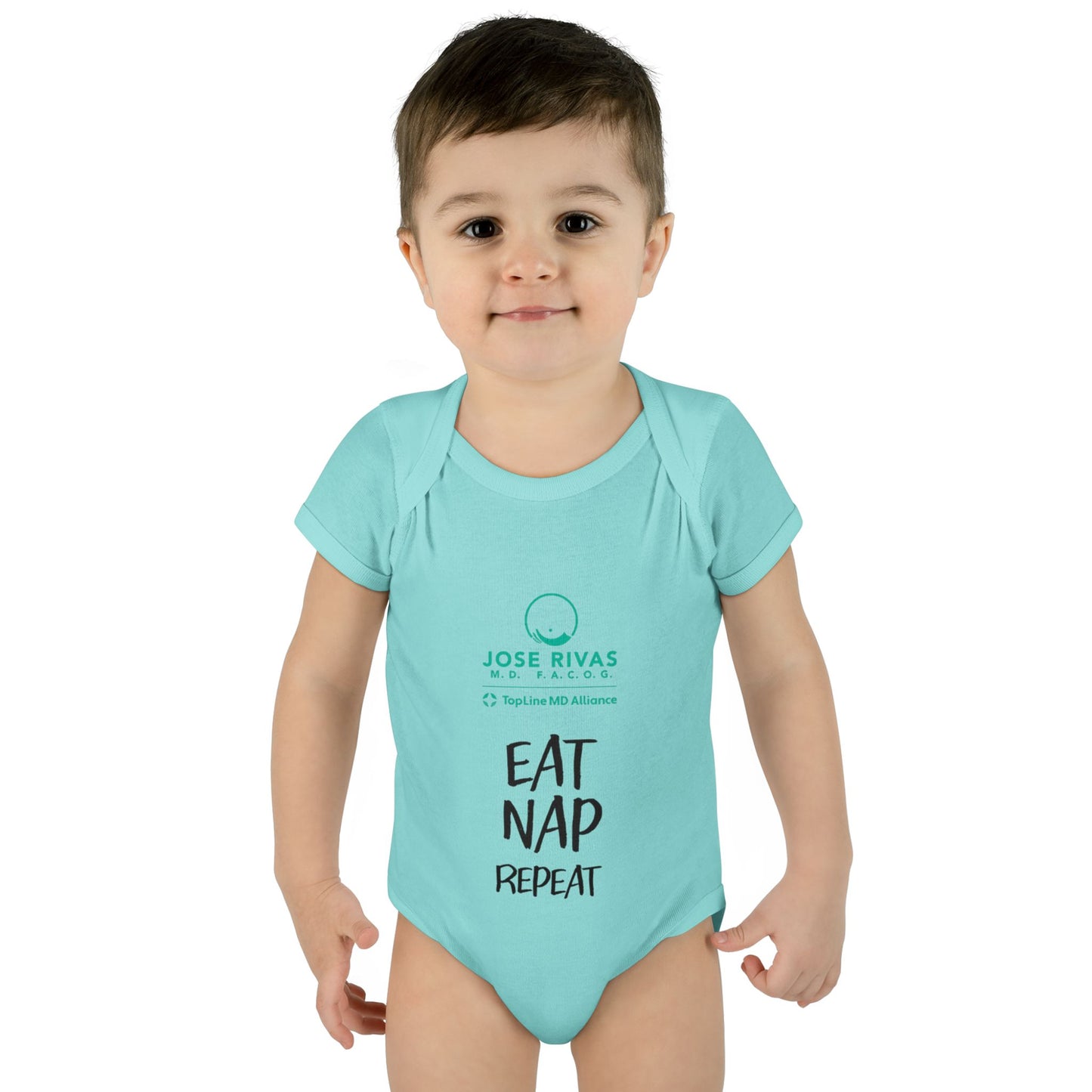 Infant Bodysuit – "Eat Nap Repeat" Cute Baby Onesie, Newborn Gift