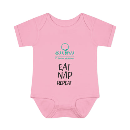 Infant Bodysuit – "Eat Nap Repeat" Cute Baby Onesie, Newborn Gift