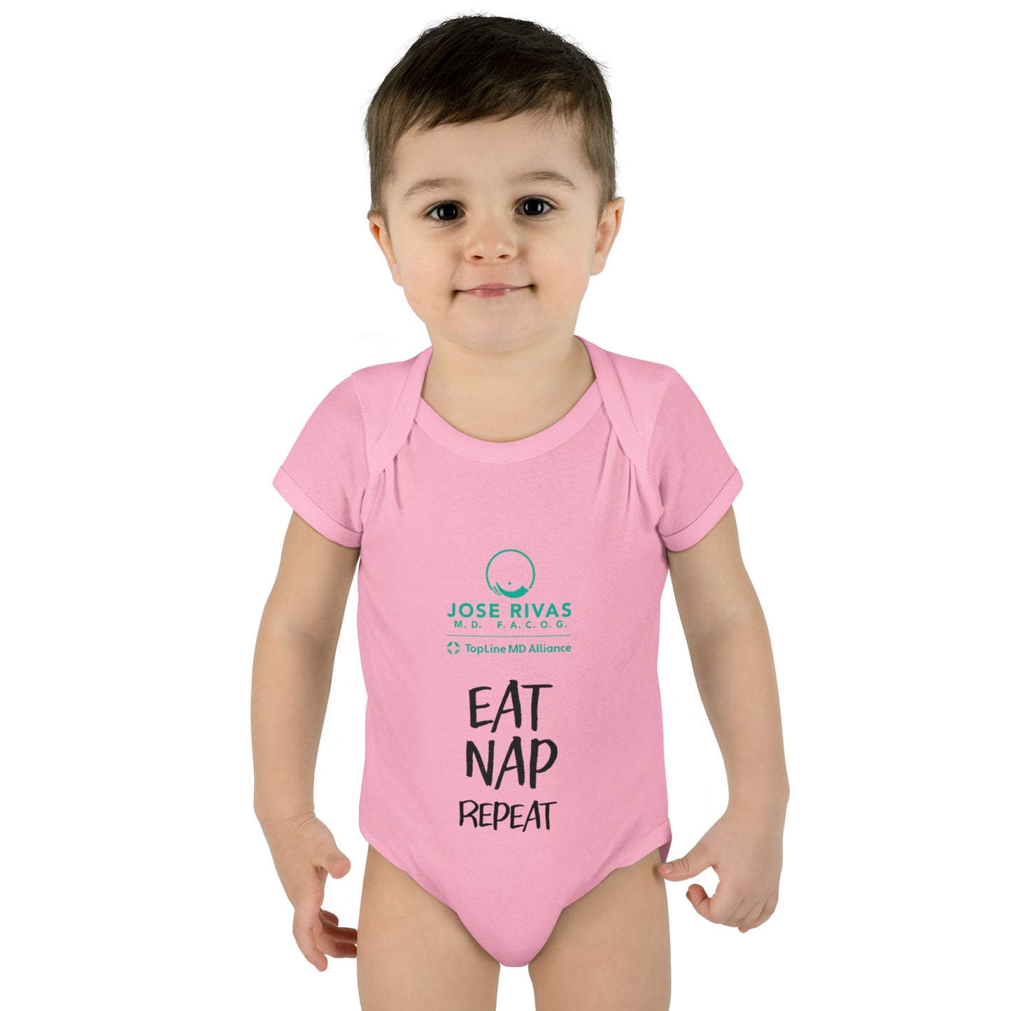 Infant Bodysuit – "Eat Nap Repeat" Cute Baby Onesie, Newborn Gift